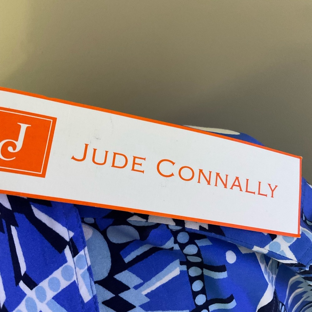 Jude Connally Blue Geometric Long Sleeve Dress - Picture 9 of 10